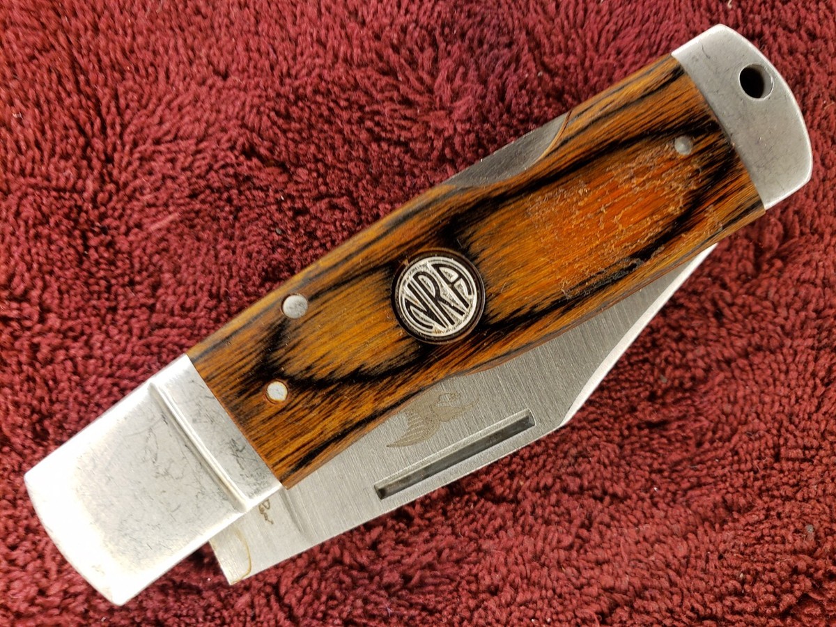 Stone River NRA Golden Eagles Wooden Handles Folding Knife | eBay