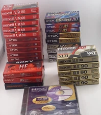 Blank Audio Cassettes TDK, Sony, Maxell Lot Of: 30/Read