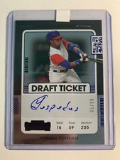 2021 Panini Contenders Prospect Blue Draft Ticket #D /99 Yoelqui Cespedes Auto