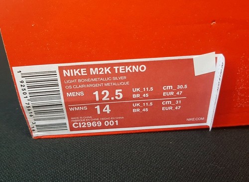 🔶️NIKE M2K TEKNO RETRO 80s AIR MAX US 12.5 (13)BONE METALLIC SILVER TURFORANGE - Picture 10 of 10
