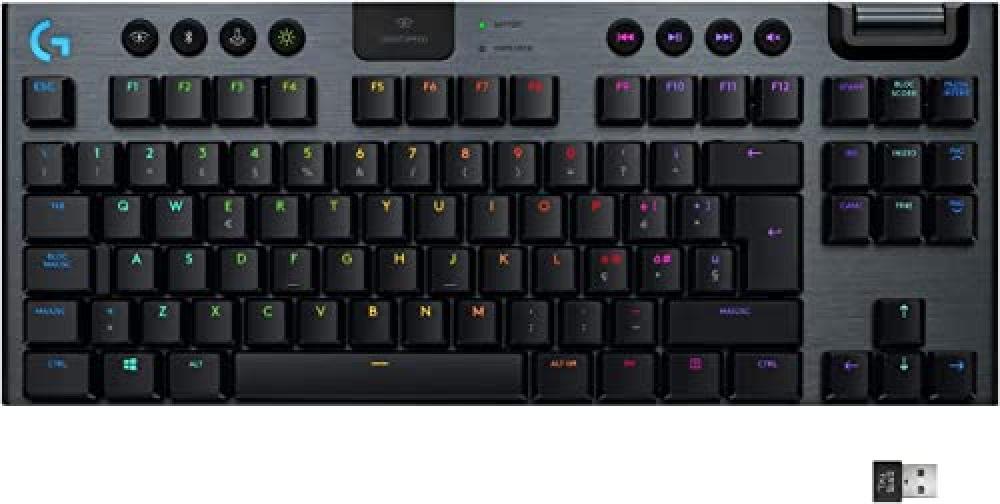 Logitech G915 LIGHTSPEED TKL Tastiera Gaming Wireless Meccanica Tenkeyless, Prof