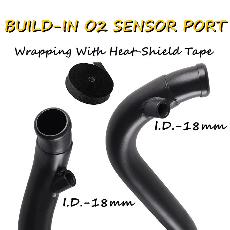 Tubos de escape LAF envueltos en negro de 2" para Bobber Chopper Harley Softail 84-25 Foto 4 de 4