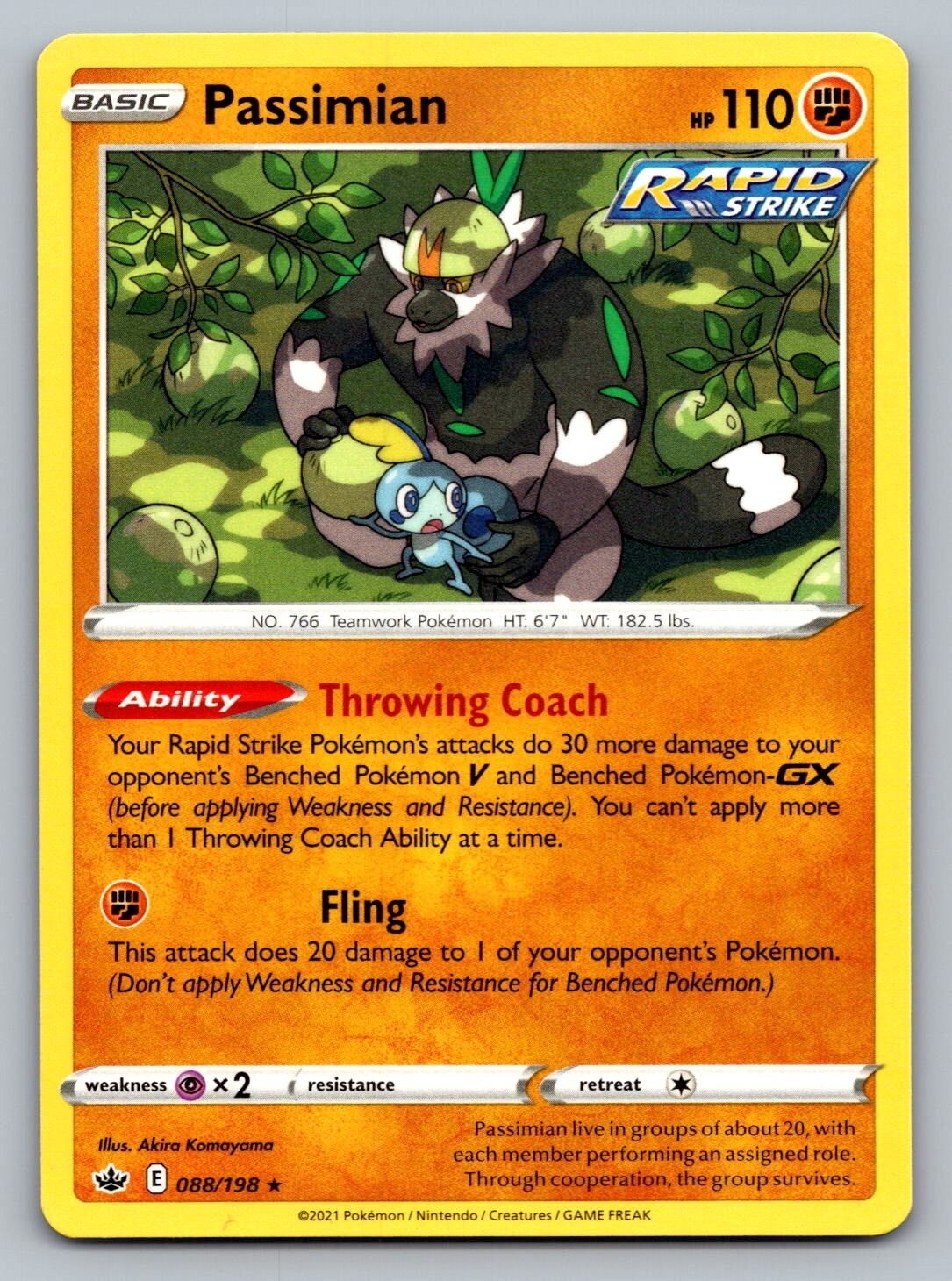 Pokemon TCG Chilling Reign Passimian #88