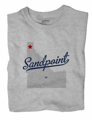 Sandpoint Idaho ID T-Shirt MAP