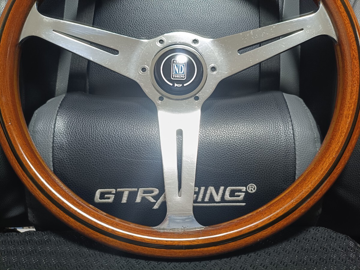 NARDI CLASSIC Wood Steering Wheel 365mm Silver Mazda Miata NA NB