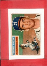 1956 Topps #136A Johnny Logan F Fair Braves Grey Backs ID:74388