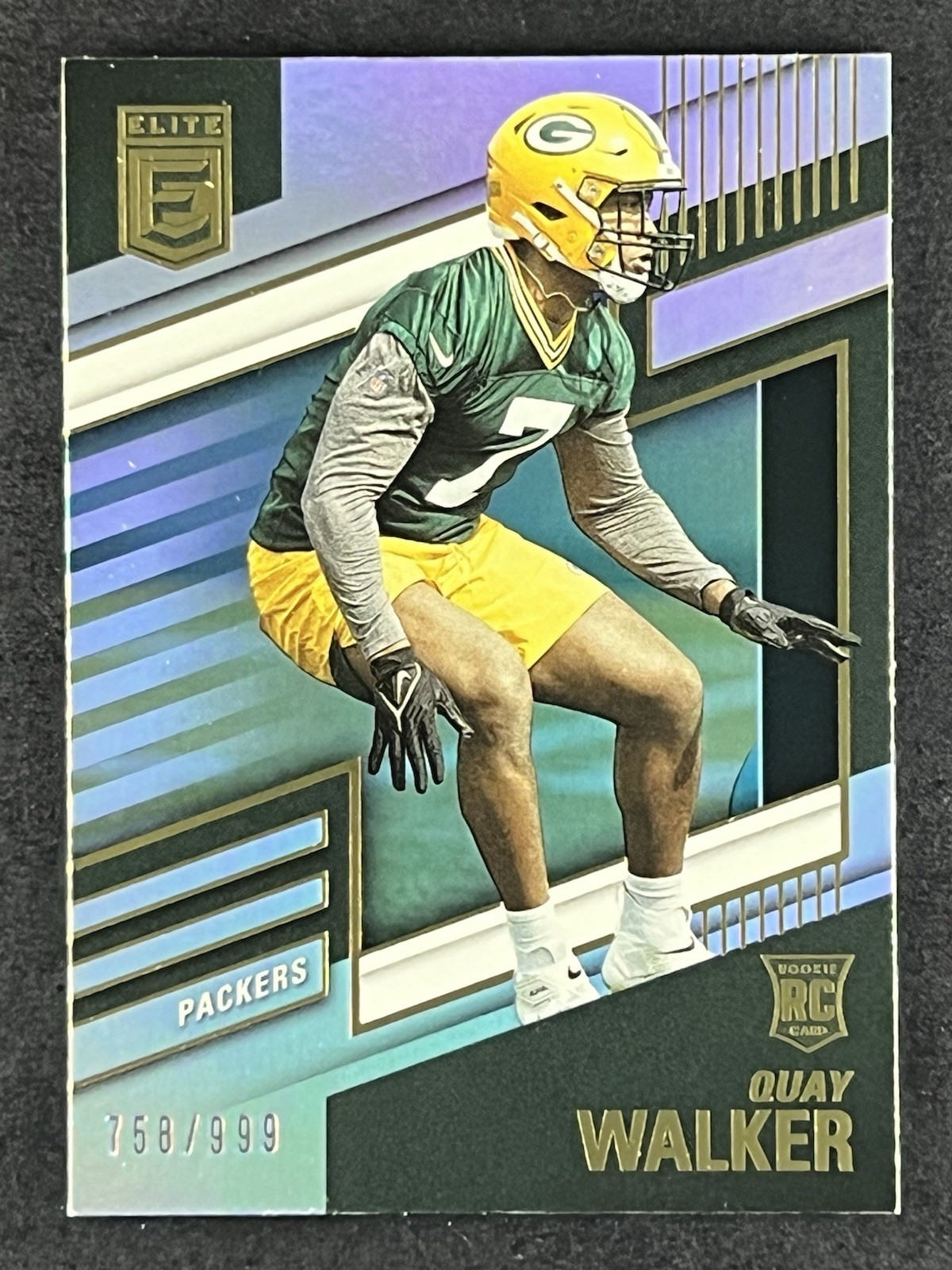 2022 Donruss Elite #186 Quay Walker RC /999 Green Bay Packers