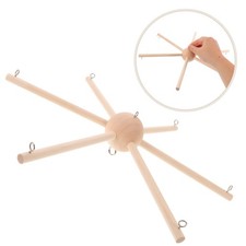 Wooden Frame Crib Hanger, Baby Mobile Mount Arm for Bed, Six Legs Hanging Wind