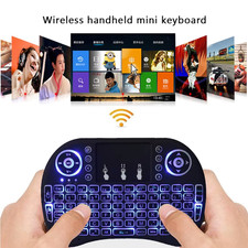 2.4G Air Mouse with Touchpad Keyboard I8 Backlit Mini Wireless Keyboard for PC A