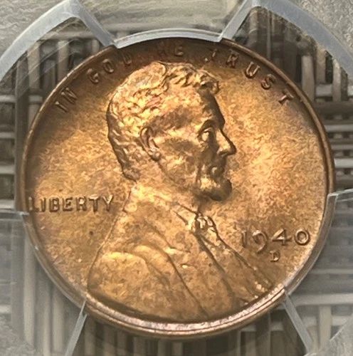 1940-D Lincoln Wheat Cent, PCGS MS-64 Red
