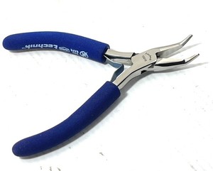 AVEN Technik 4.5 Long Bent Nose Pliers ESB Safe Cushion Grip Handles Spring Load