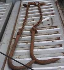 Chain J Hook  Tow Chain Car Transport Long Shank T & Grab Hook Used