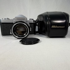 Tested. Near Mint Nikon Nikkormat FT SLR Film Camera w/ Nikkor-S 50mm f/1.4