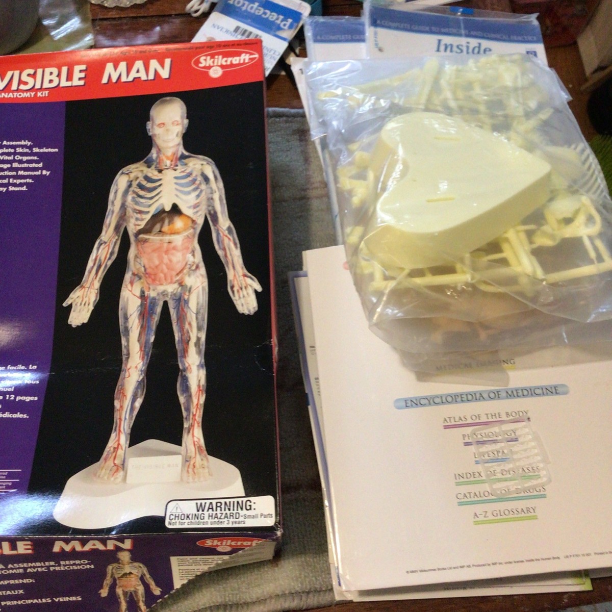 希少 Skil Craft Visible Man Anatomy Kit SKILCRAFT VISIBLE MAN Anatomy Model Kit Open Box
