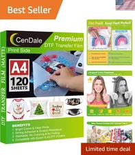 Hot Peel DTF Transfer Film A4 - 120 Sheets for Effortless Fabric Printing