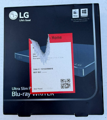 LG Ultra Slim Portable Blu-ray/DVD Writer BP50NB40 External Drive