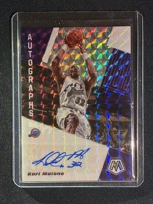 2019-20 Mosaic KARL MALONE Autographs Signature Auto Mosaic Silver #KML