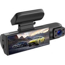 Dash Cam 3.16in Night Vision Dual Lens Car DVR Recorder Front Inside Camera HD