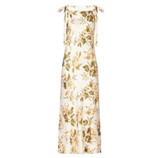 NEW Reformation Aden Silk Charmeuse Maxi Dress Bella Floral Print Size S