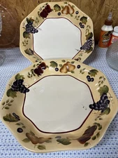 Home Interiors and Gift by Sonoma Villa Home Goods Serving Plates -2 Plates
