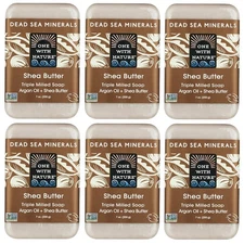 One With Nature Shea Butter Dead Sea Mineral Soap, 7 7 Ounce (Pack of 6) 