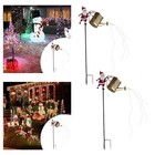 Solar Santa Watering Can Light with Stake Solar Kettle Light for Outside Mom
