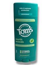1 x Tom's of Maine NORTH WOODS Deodorant, Aluminum Free, 3.25oz