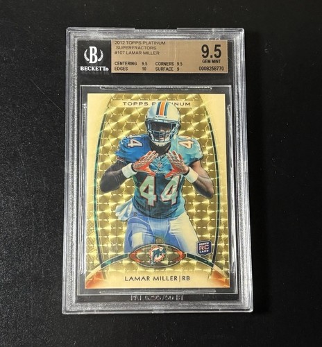 2012 Topps Platinum Lamar Miller Superfractor 1/1 Miami Dolphins Texans