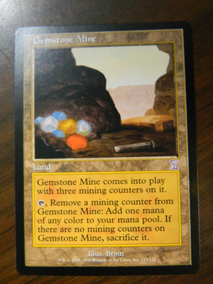 MTG Time Spiral Time Shifted Land Gemstone Mine Near Mint Cond