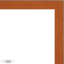 Flat Brown Picture Frame - UV Acrylic,Backing, Hanging Hardware