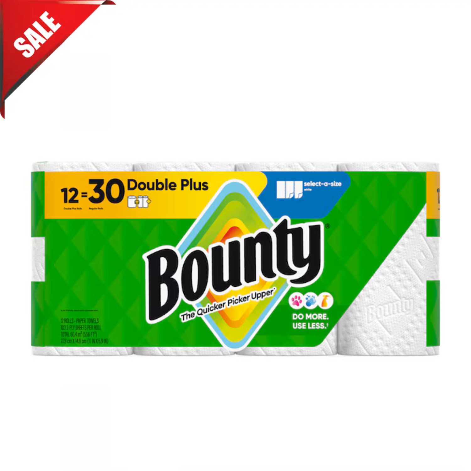 S Select-a-size White, 10 Triple Rolls, 123 Sheets Per Roll