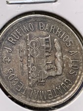 Guatemala 1884 Silver Medal Rufino  barrios 19 de Julio 1884