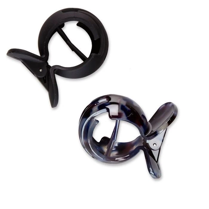 Scunci Elevated Basics Jaw Clips, Assorted Colors, 2-Piece - Image 2 of 4