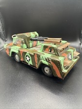 VTG Tin Toy Tank Armored Car Combat Tin Vehicle Made In Japan Friction Powered