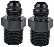 Straight 6AN Male Flare to 3/8" NPT Pipe Adapter Fitting 6AN to 3/8 NPT 2