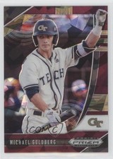 2020 Panini Prizm Draft Picks Burgundy Cracked Ice /23 Michael Guldberg fm0