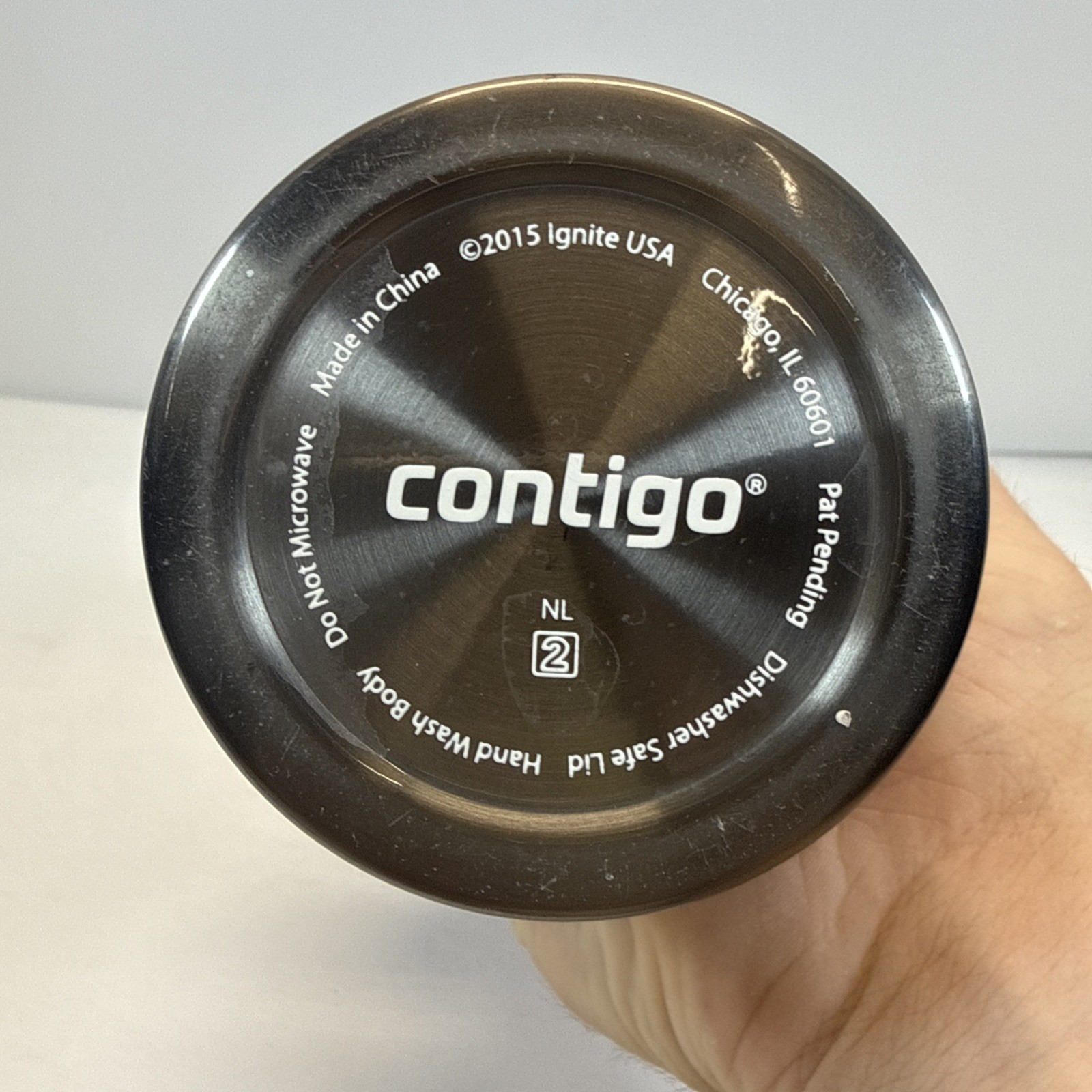 Contigo Byron 2.0 Stainless Steel Travel Mug Gray 16 oz Rubber Grip