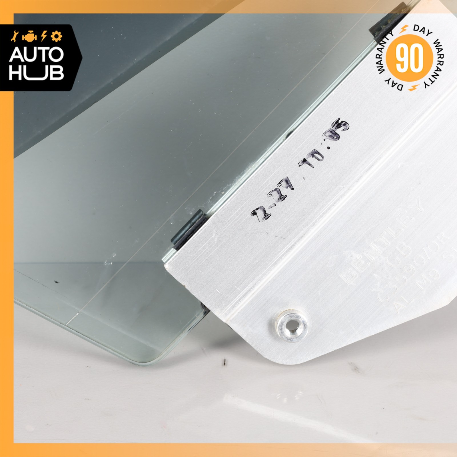 03-10 Bentley Continental GT Front Right Side Door Vent Window Glass OEM