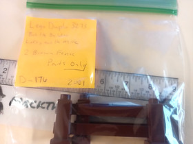 Lego Duplo 3273 Brown 2 Fence Parts Only Lofty and the Mice Bob the Builder