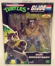 Playmates TMNT x G.I. Joe Dreadnok Buzzer Rocksteady NEW MIB