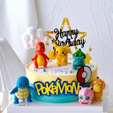 13Pcs Cartoon Creature Cake Toppers and Anime Figure Birthday Party Decorations