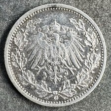 1/2 Mark 1915 G Deutsches Reich 2,77 g .900 Silber KM#17 K270626F