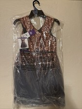 Zunie Girls Rose Gold Sequin, Gray Bow With Lace Holiday Special Occasion Dress