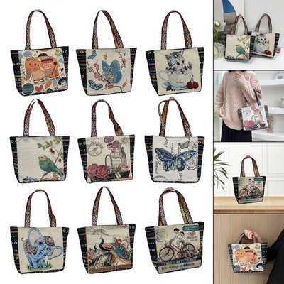 Umhängetasche Tasche Stickerei Canvas