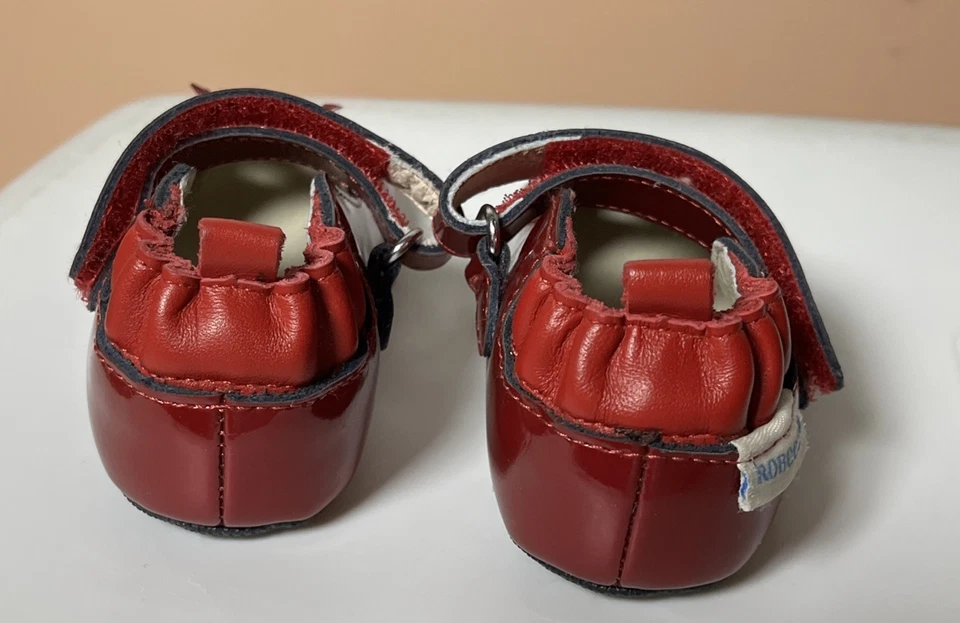 Zapatos de cuna Robeez Infantil Rojo Charol Mary Jane Navidad Talla 3 (6-9 meses) Foto 3 de 4