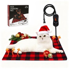Best Pet Heating Pad Adjustable Temperature Heated Cat Bed with Timer, Outdoor