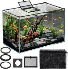 Magnetic Aquarium Cover Fish Tank Lid 39 x 19.7 Inch Fish Net Cover W/ Feeding