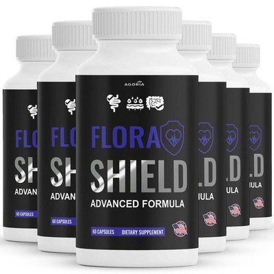 (6 Pack) Flora Shield Capsules, Supports Gut & Digestive Health & Comfort Pills