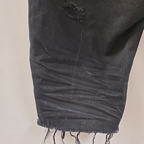 Smoke Rise Jean Shorts Men 34 13" Frayed Distressed Moto Cotton Streetwear - Picture 9 of 13