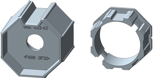 Rademacher AMI45-SW70 Adapter/Mitnehmer-Set für 70er Achtkantstahlwelle (9370073 - Bild 1 von 1